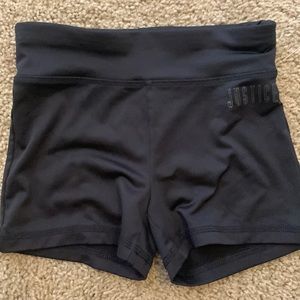 Justice black shorts